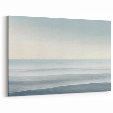 Minimalist Coastal Wall Art – Serene Ocean Horizon Beach Print