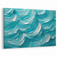 Textured Abstract Coastal Wall Art – Ocean Waves Blue Seaside Print