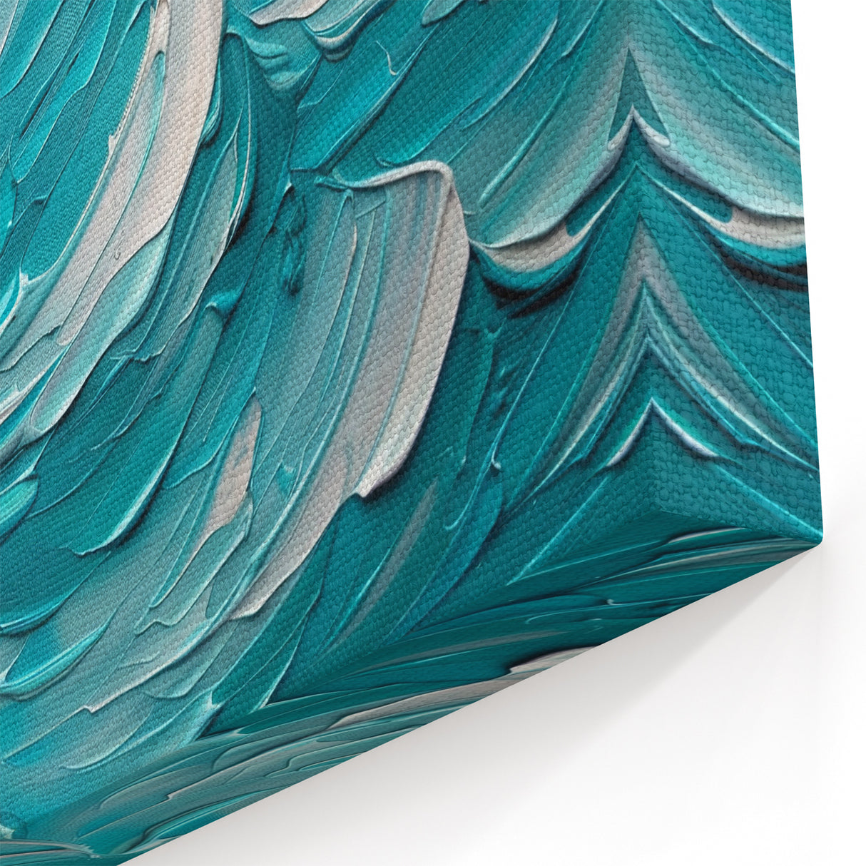Textured Abstract Coastal Wall Art – Ocean Waves Blue Seaside Print