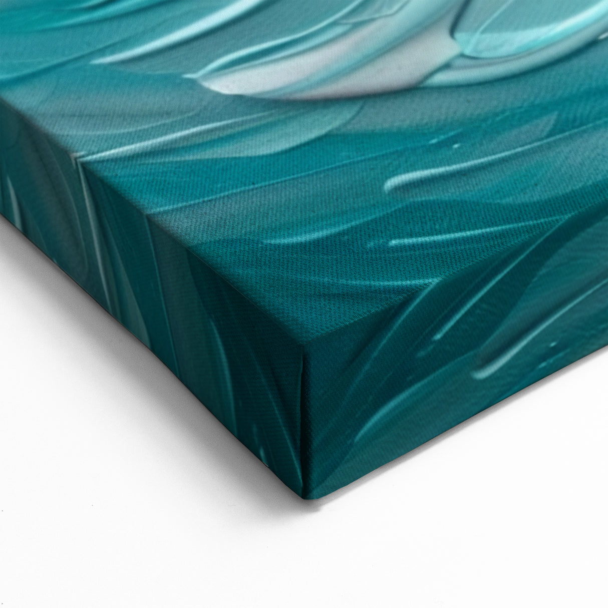 Textured Abstract Coastal Wall Art – Ocean Waves Blue Seaside Print