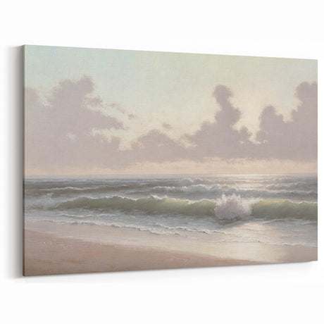 Serene Coastal Waves Wall Art – Tranquil Ocean Beach-Themed Print