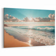Coastal Wall Art: Vibrant Sunlit Ocean Waves Beach-Themed Canvas