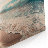 Coastal Wall Art: Vibrant Sunlit Ocean Waves Beach-Themed Canvas