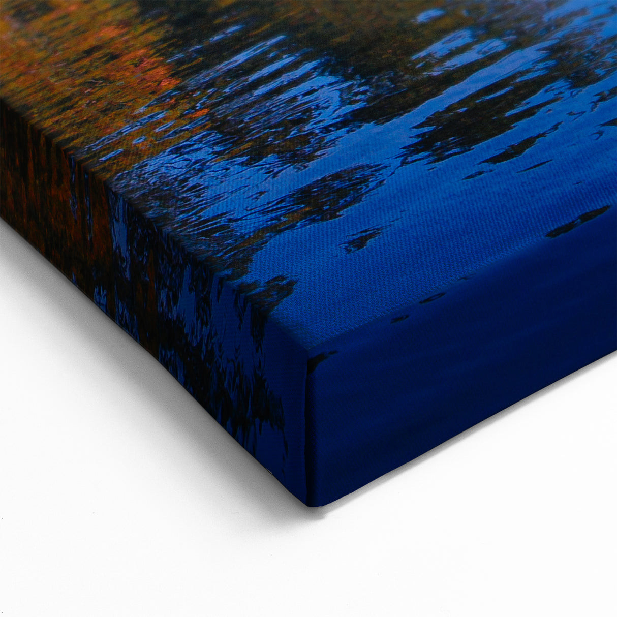 Adirondacks Landscape Prints – Autumn Lake Reflection with Mountain View
