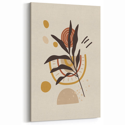 Bohemian Wall Art | Eclectic Boho Decor Canvas | Abstract Nature-Inspired Design