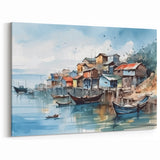 Seaside Artwork – Coastal Village Nautical Decor for Beach-Themed Homes