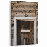 Rustic Wall Art - Horseshoe Above Wooden Door, Farmhouse Decor Print