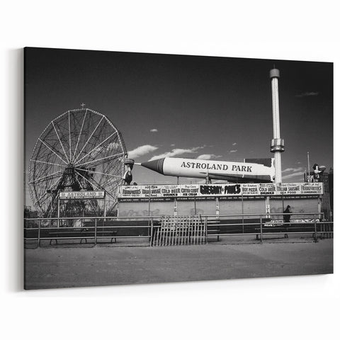 Iconic Coney Island Wall Art - Vintage Astroland Park Photography Print