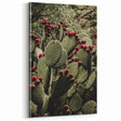 Rustic Wall Art - Prickly Pear Cactus with Red Fruit, Farmhouse Decor Print