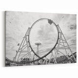 Scenic Coney Island Roller Coaster - New York Beach Art Photography