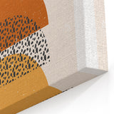 Bohemian Abstract Wall Art – Eclectic Moon and Earthy Tones Canvas Print