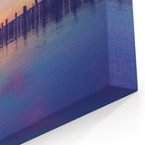 Long Island Scenic Prints – Tranquil Sunset Over Pier New York Beach Art