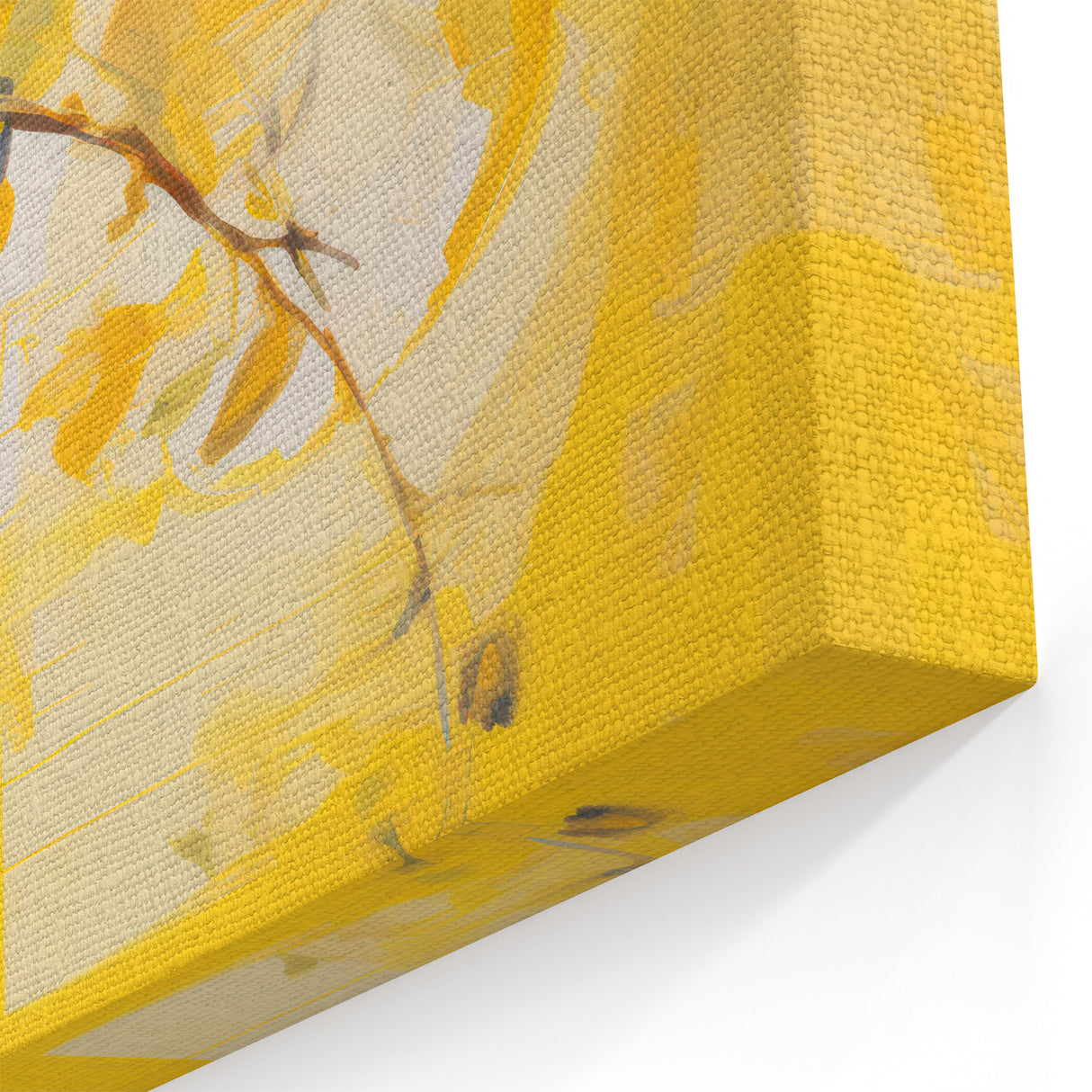 Bold Electric Yellow Abstract Art – Vibrant Electric Wall Art Canvas