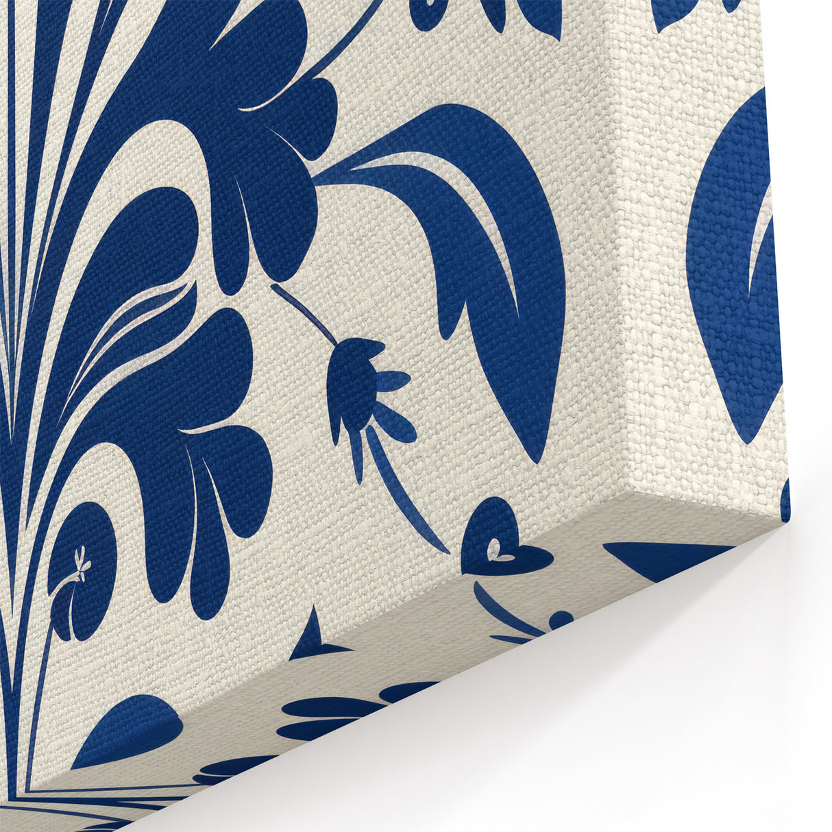 Scandinavian-Inspired Floral Wall Art | Navy Blue Nordic Minimalist Print