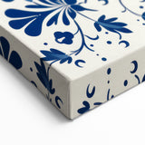 Scandinavian-Inspired Floral Wall Art | Navy Blue Nordic Minimalist Print