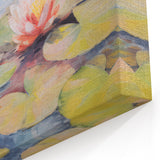 Tranquil Electric Lotus Pond Art – Modern Electric Wall Art Canvas