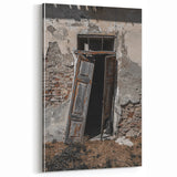 Rustic Art - Weathered Doorway of Abandoned Building Wall Decor