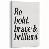 Electric Wall Art: Bold 'Be Brave' Typography for Modern Inspiration