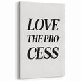 Electric Wall Art: Bold 'Love the Process' Typography for Modern Spaces