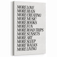 Electric Wall Art: Inspiring 'More Love, More Living' Typography Print