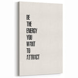 "Electric Wall Art: Motivational 'Be the Energy' Typography Print"