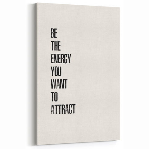 "Electric Wall Art: Motivational 'Be the Energy' Typography Print"