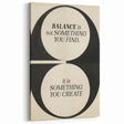 Electric Wall Art: 'Balance is Something You Create' Motivational Print