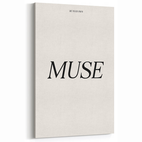 Electric Wall Art: 'Be Your Own Muse' Minimalist Motivational Print