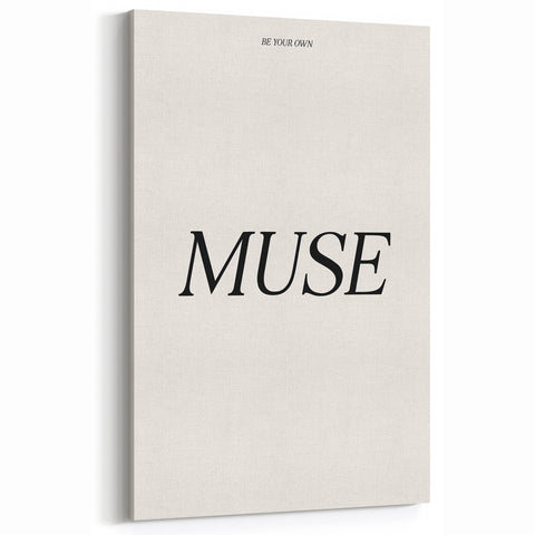 Electric Wall Art: 'Be Your Own Muse' Minimalist Motivational Print