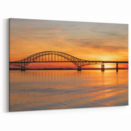 Long Island Wall Art – Robert Moses Bridge at Sunset New York Scenic Prints