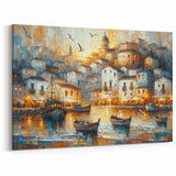 Seaside Village Coastal Wall Art – Nautical Decor for Home Interiors