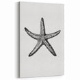 Black & White Starfish Coastal Wall Art - Nautical Decor Ocean Art Print