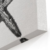 Black & White Starfish Coastal Wall Art - Nautical Decor Ocean Art Print