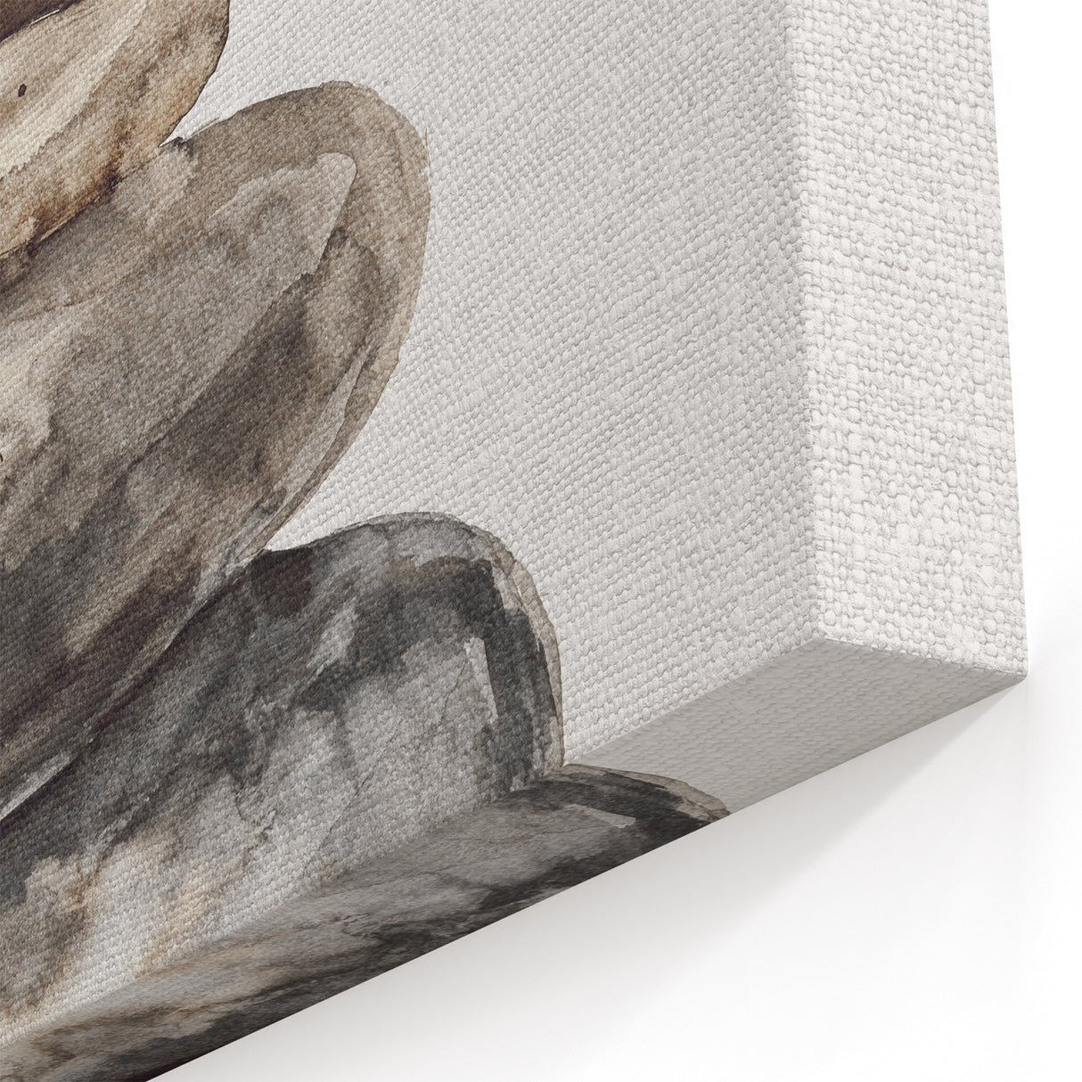 Neutral Coastal Rock Stack Wall Art - Beach-Themed Seaside Artwork
