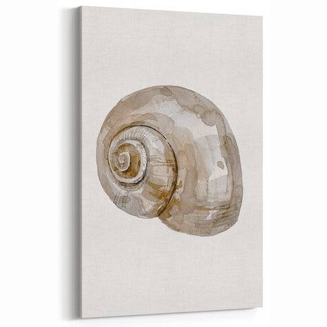 Coastal Wall Art - Nautical Snail Shell Print for Beach-Themed Decor