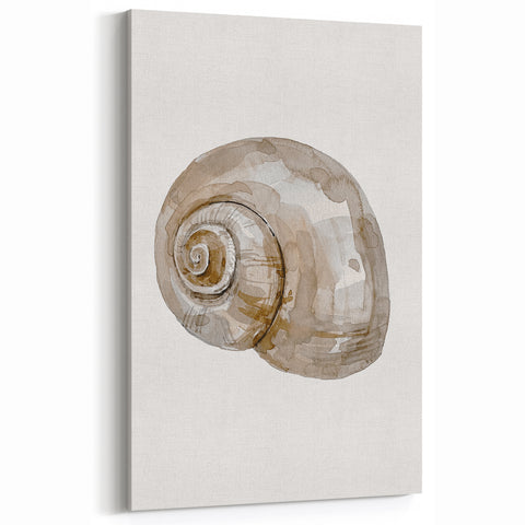 Coastal Wall Art - Nautical Snail Shell Print for Beach-Themed Decor