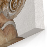 Coastal Wall Art - Woman with Snail Shell Beach-Themed Nautical Print