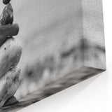 Coastal Wall Art - Black and White Stacked Stones Beach-Themed Print