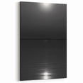 Coastal Wall Art - Moonlight Reflection on Water Black and White Print