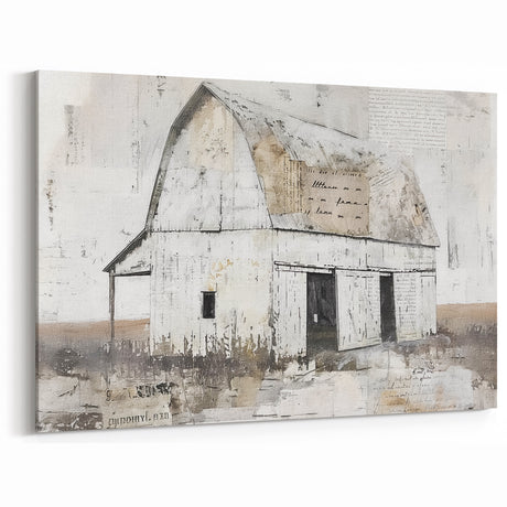 Rustic Farmhouse Art Print - Vintage Barn Scene Rustic Wall Decor