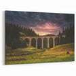 Slovakia Canvas Prints – Historic Bridge at Sunset Slovakia Scenic Art