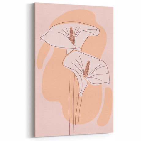 Floral Boho Wall Art | Elegant Bohemian Decor Canvas | Artistic Print