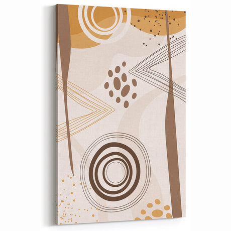 Abstract Boho Wall Art | Earthy Bohemian Decor Canvas | Artistic Print