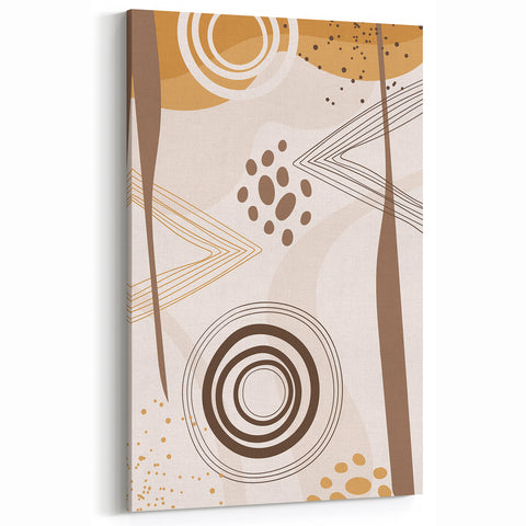 Abstract Boho Wall Art | Earthy Bohemian Decor Canvas | Artistic Print