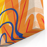 Vibrant Abstract Boho Wall Art | Eclectic Bohemian Decor Canvas | Print