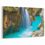 Scenic Slovenia Prints - Tranquil Waterfall Canvas Art