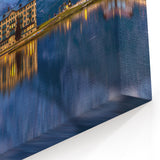 European Scenery Wall Art - Mountain Lodge Reflection Canvas