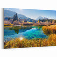 Slovenia Landscape Art - Alpine Lake Reflection Canvas