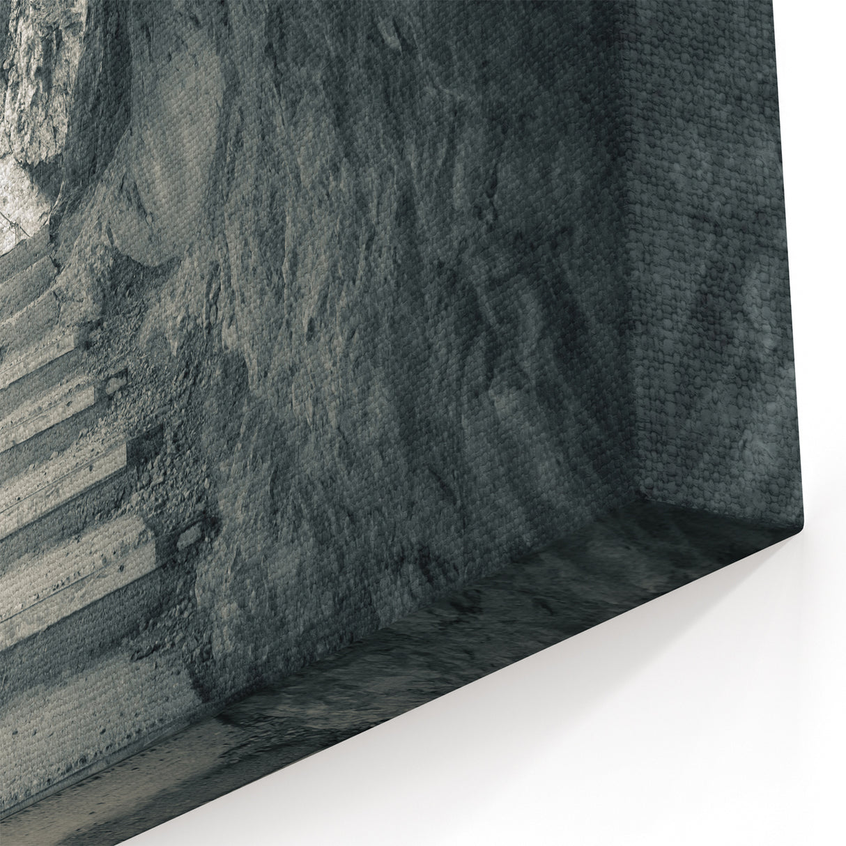 Slovenia Art Prints - Rustic Tunnel Staircase Canvas