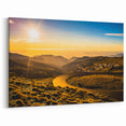Andalucía Landscape Art - Winding Road Through Sunlit Mountain View